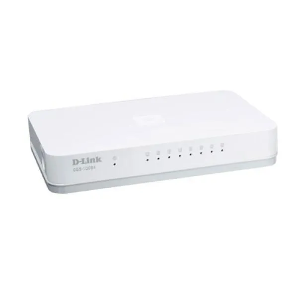 D Link DGS 1008A 8 Port Gigabit Switch