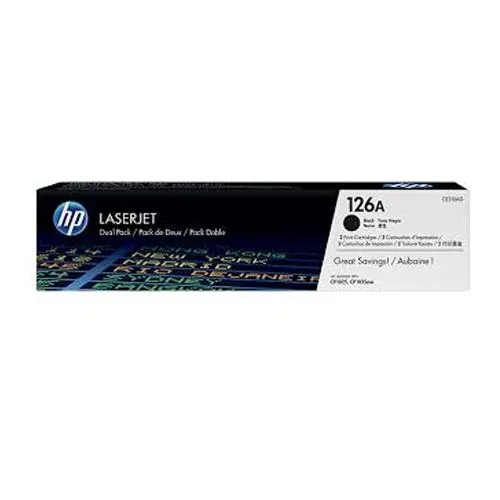 HP 126A CE310AD Twin Pack Black LaserJet Toner Cartridges price in Chennai, tamilnadu, kerala, bangalore