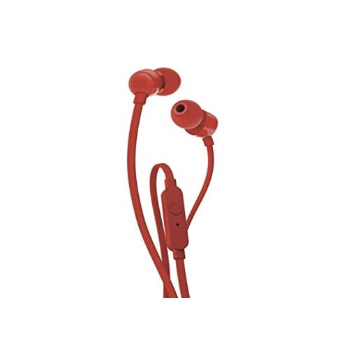 JBL T110 Wired In Red Ear Headphones price in Chennai, tamilnadu, Hyderabad, kerala, bangalore
