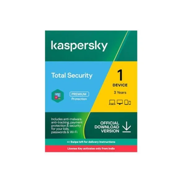 Kaspersky Premium Total Security 1user 3 year price in Chennai, tamilnadu, kerala, bangalore