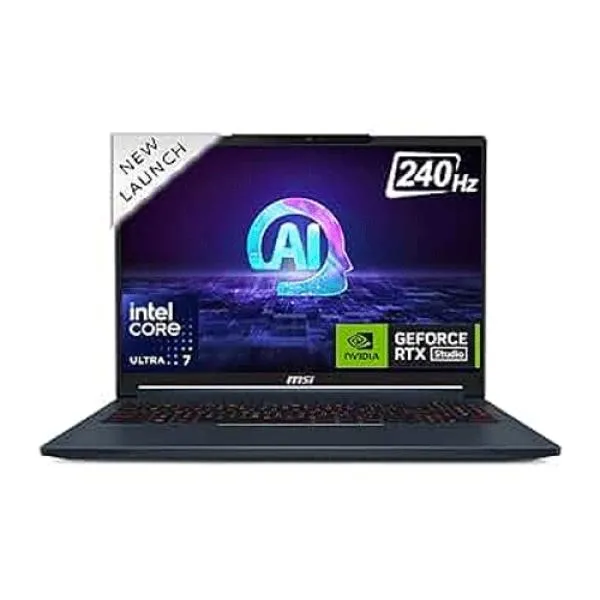 MSI Stealth 16 Al Studio A1VFG058IN Ultra 7 Processor Laptop price in Chennai, tamilnadu, kerala, bangalore
