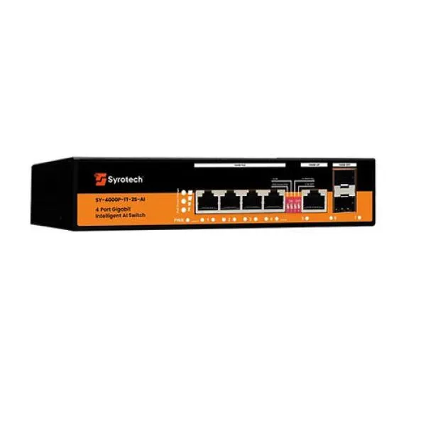Syrotech SY 4000P 1T 2S AI Unmanaged PoE Switch price in Chennai, tamilnadu, kerala, bangalore